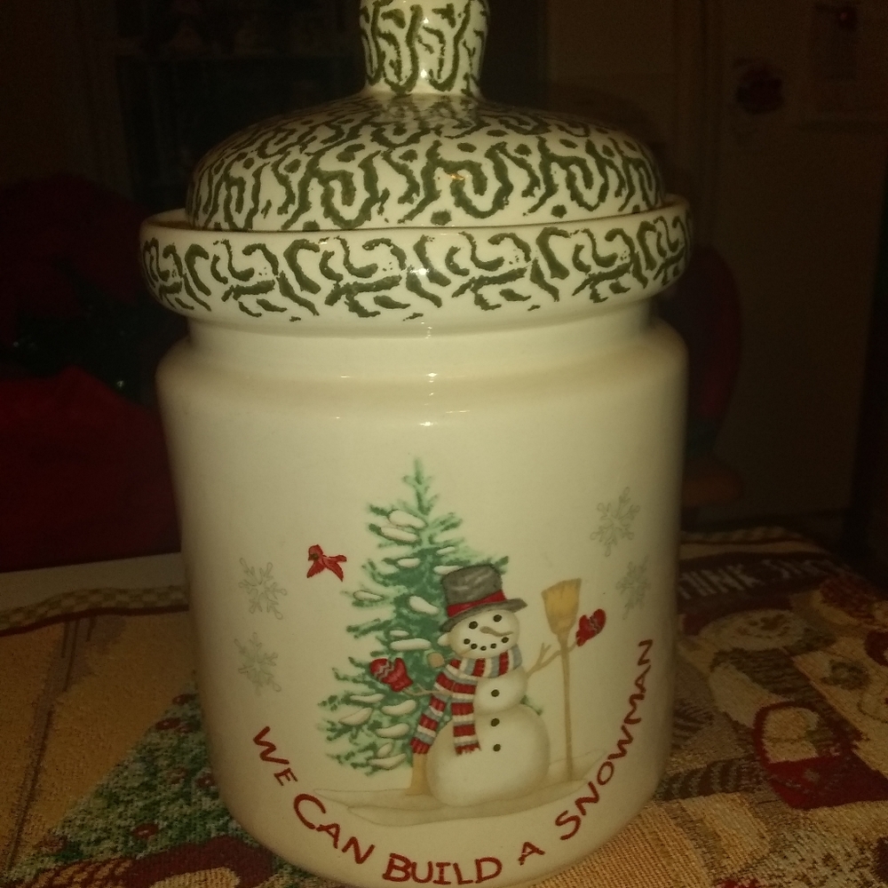 Christmas cookie jar, vintage